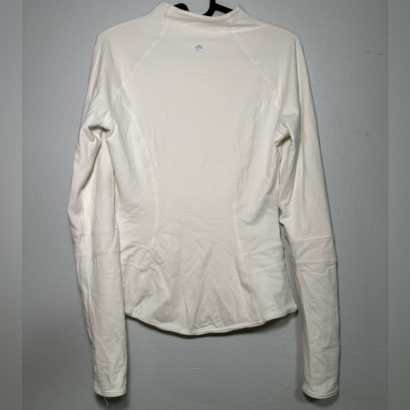 Lululemon Reversible Jacket Off White Perforated Zip-Up Womens 4 - Picture 3 of 9